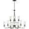 Progress Lighting Riley Collection Black Nine-Light Chandelier P400210-031 - alternate 3